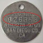 Sample permanent license tag with the license number highlighted